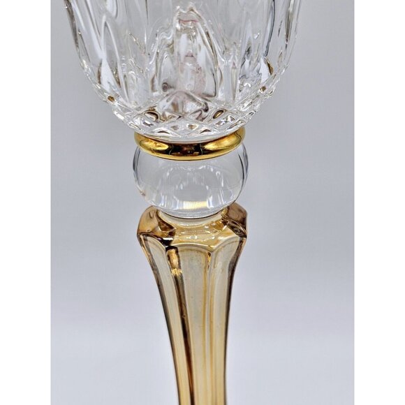 Elegant Yellow And Clear Pair Crystal Candlestick Holders Vintage Holidays Boho - Picture 4 of 10